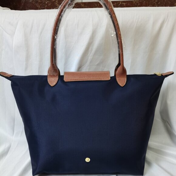 Longchamp Blue Le Pliage Nylon Folded Tote Shoulder Bag - Picture 2 of 9